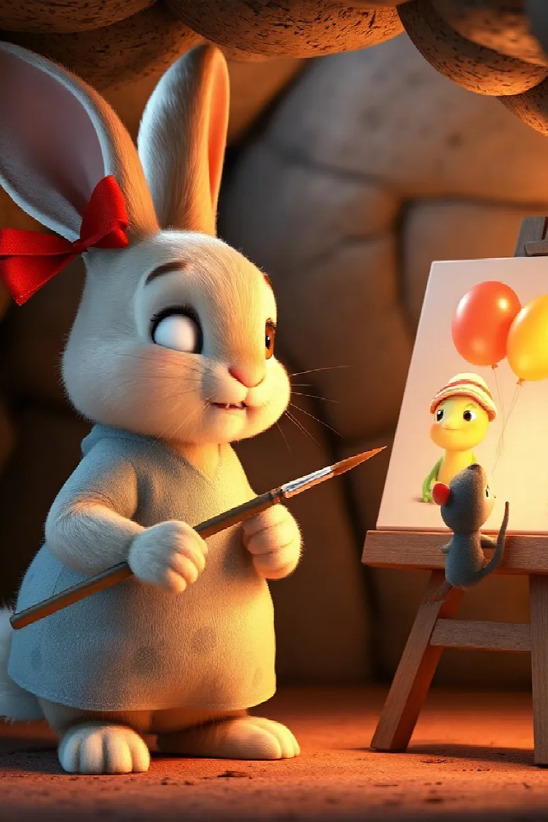 Picture 3 from the tale The Rabbit's Secret Painting