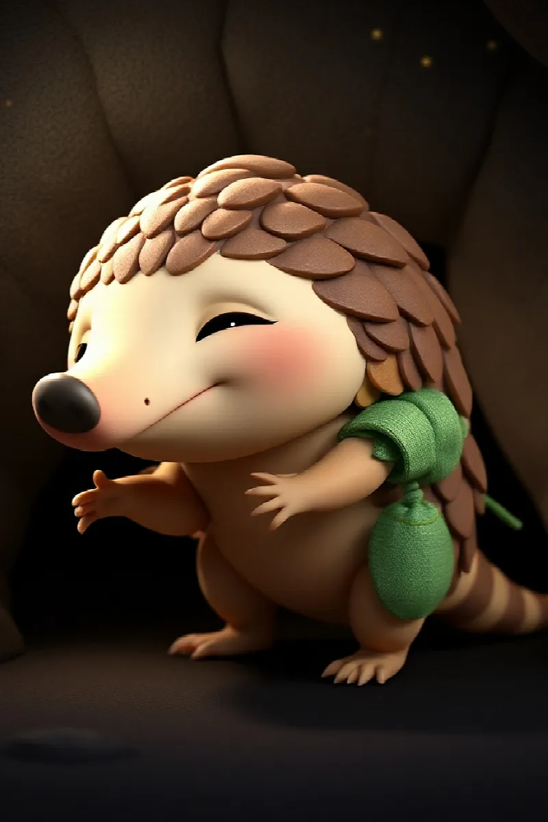 Küçük Pangolinin Arkadaşı masalından 1. resim