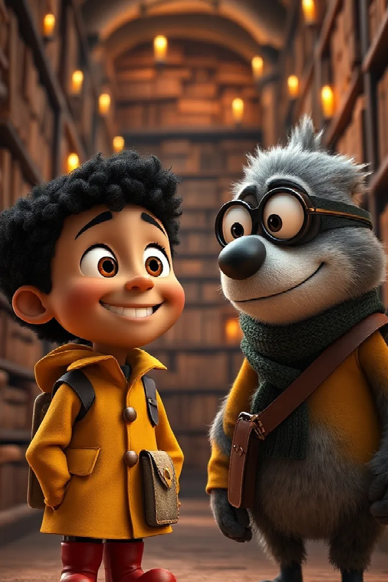 Picture 3 from the tale The Boy and the Secret Badger