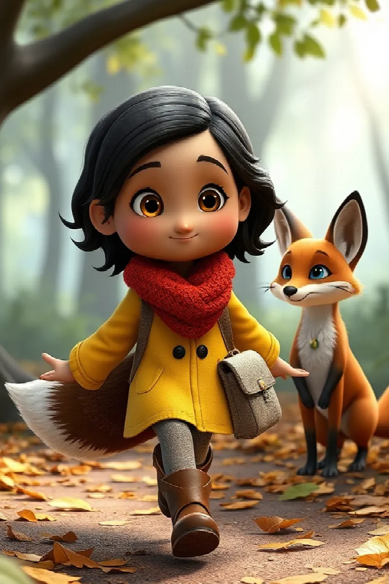 Picture 2 from the tale The Girl and the Fox Twins