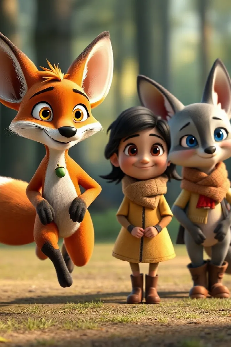 Picture 3 from the tale The Girl and the Fox Twins