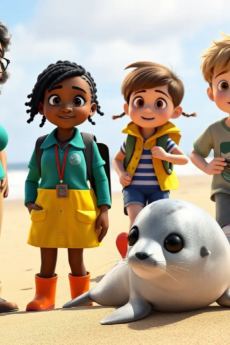 Picture 4 from the tale The Girl and the Little Seal