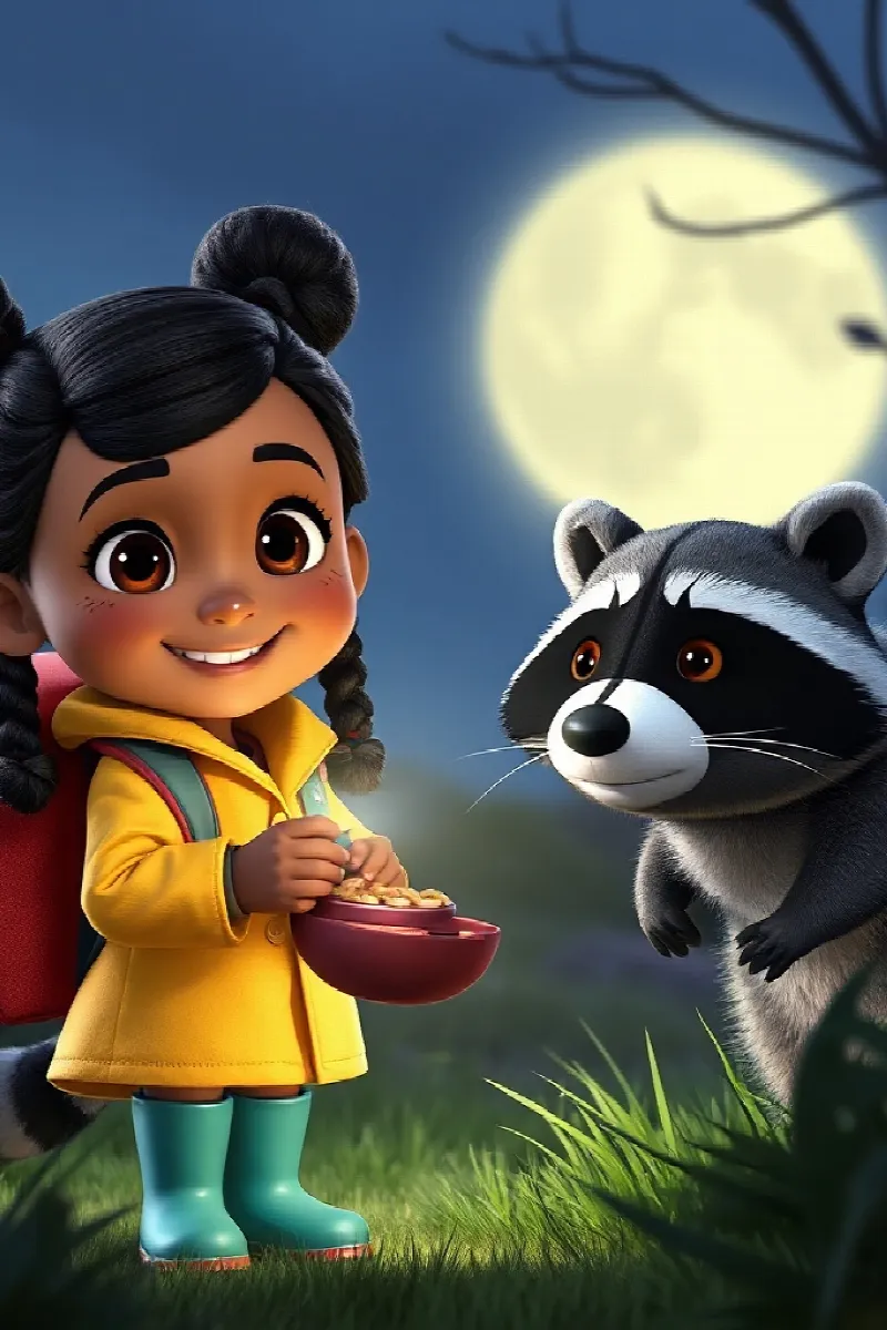 Picture 3 from the tale The Girl and the Raccoon