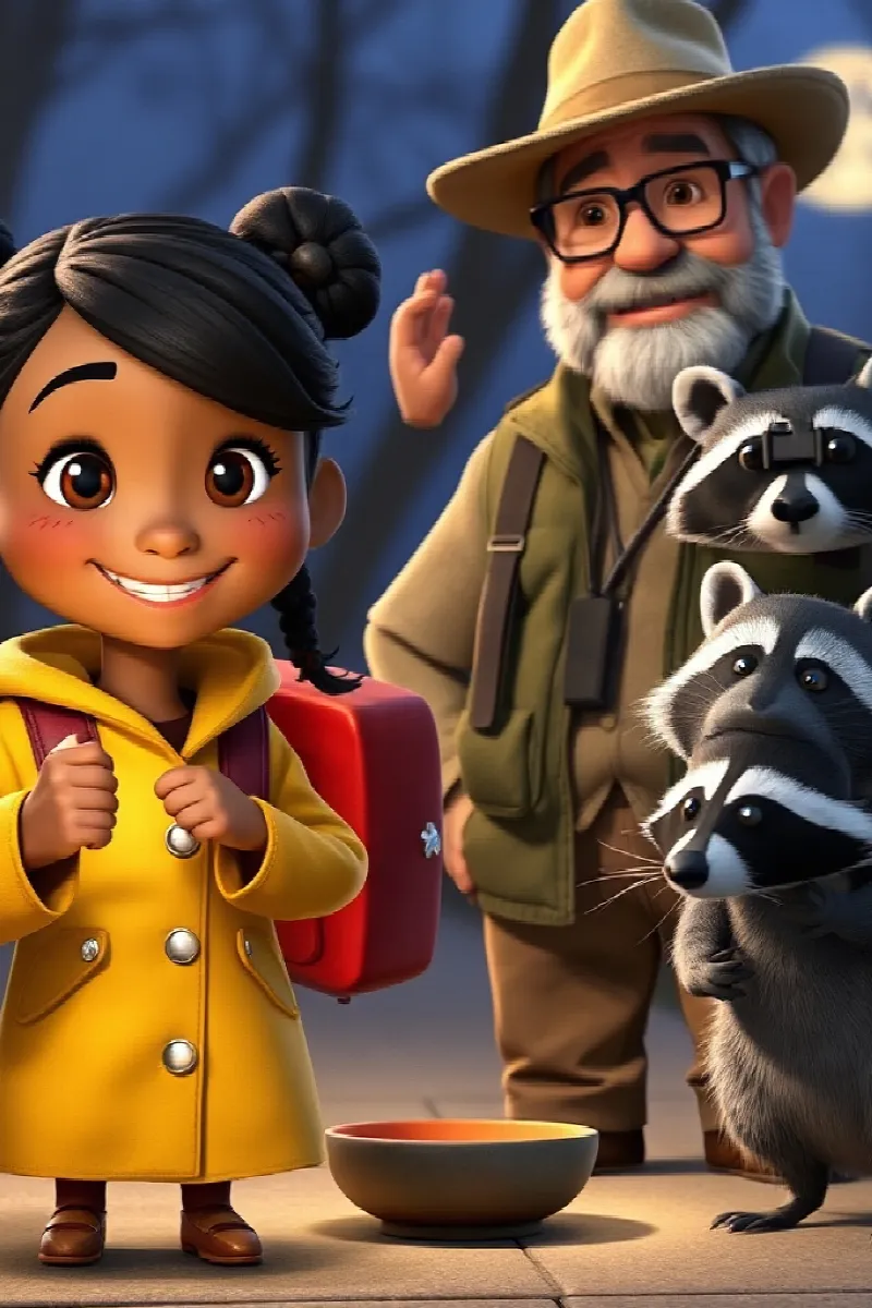 Picture 4 from the tale The Girl and the Raccoon