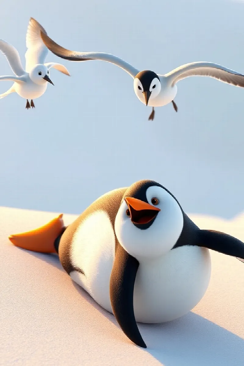Picture 3 from the tale The Penguin and the Snow Petrel