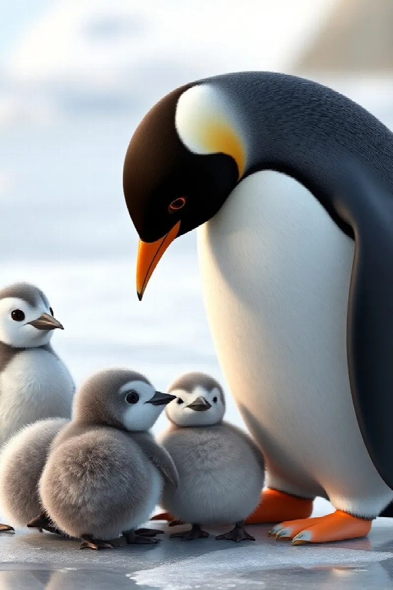 Picture 4 from the tale The Penguin and the Snow Petrel