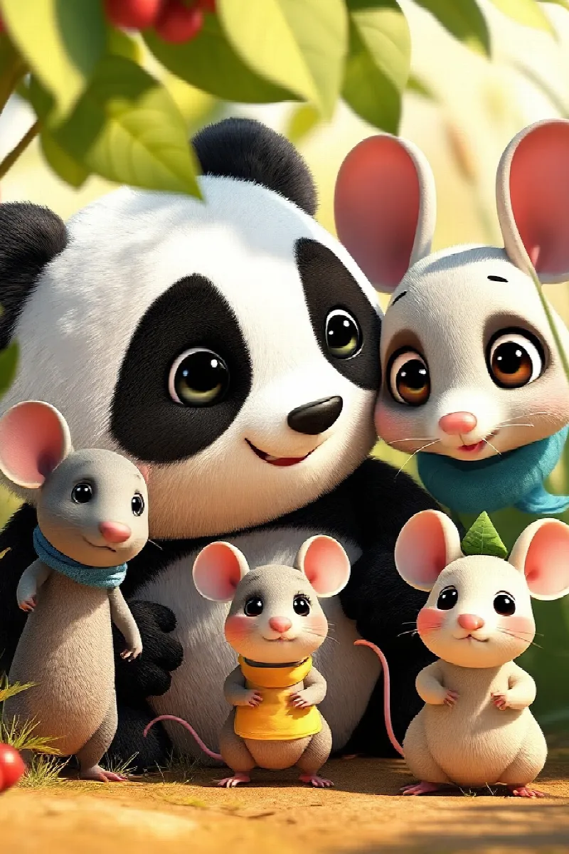 Pandanın Minik Şemsiyesi masalından 4. resim