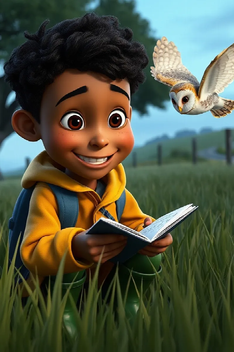 Picture 4 from the tale The Boy and the Barn Owl