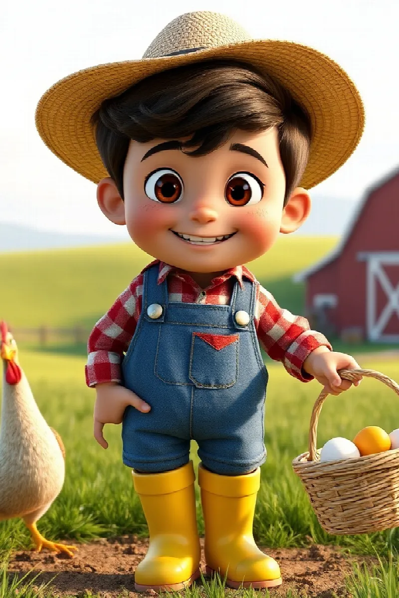 Picture 1 from the tale The Boy and the Friendly Pig