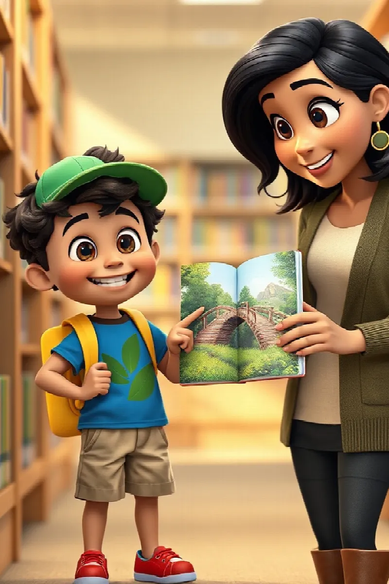 Picture 4 from the tale The Boy and the Wildlife Bridge