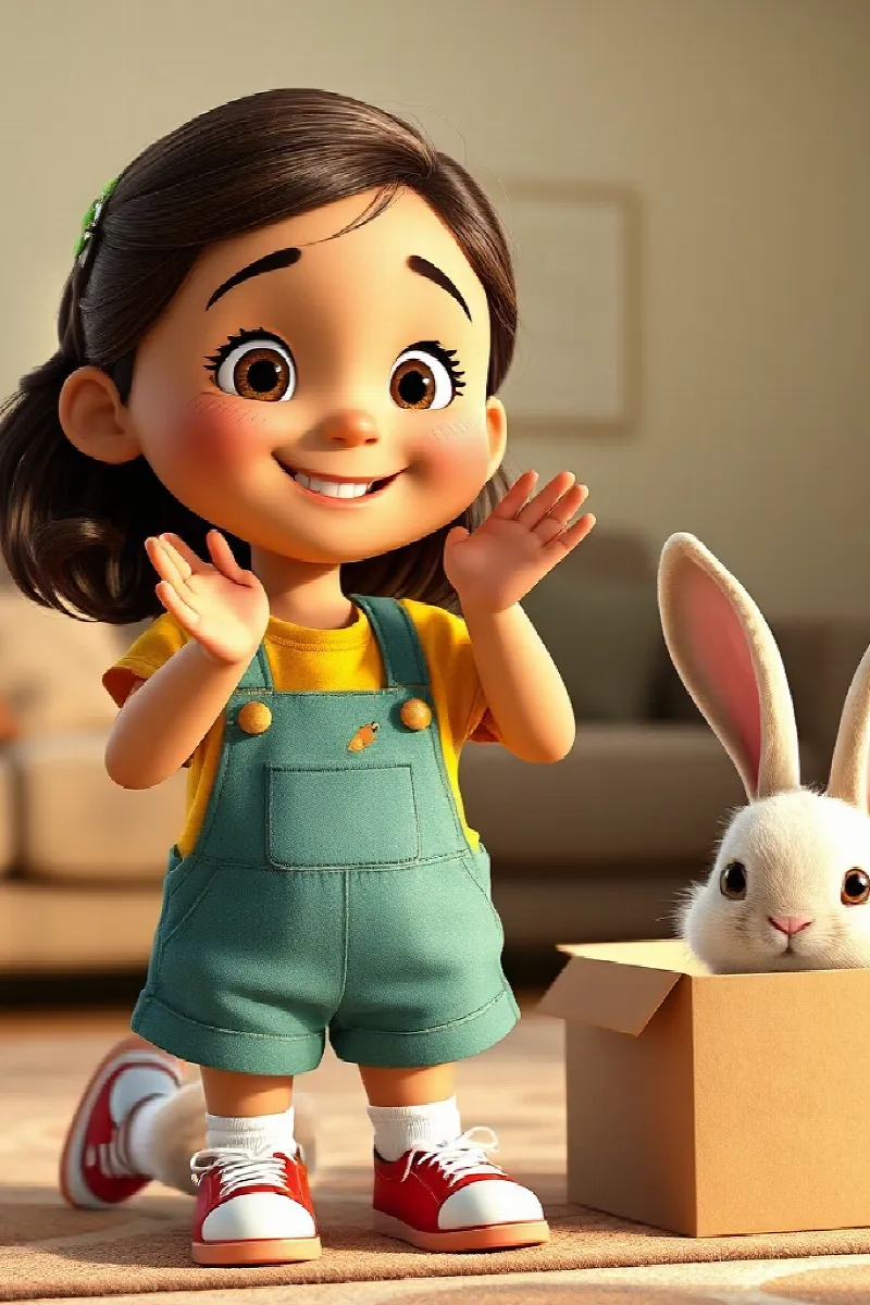 Picture 2 from the tale The Girl and the Rabbit