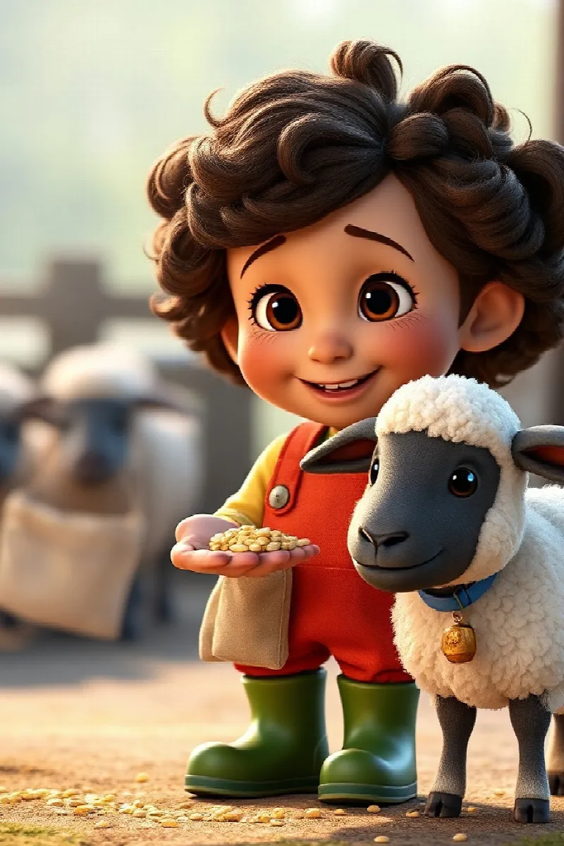 Picture 4 from the tale The Girl and the Rescue Sheep