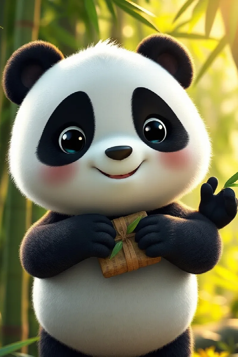 Picture 1 from the tale The Panda's Tiny Umbrella