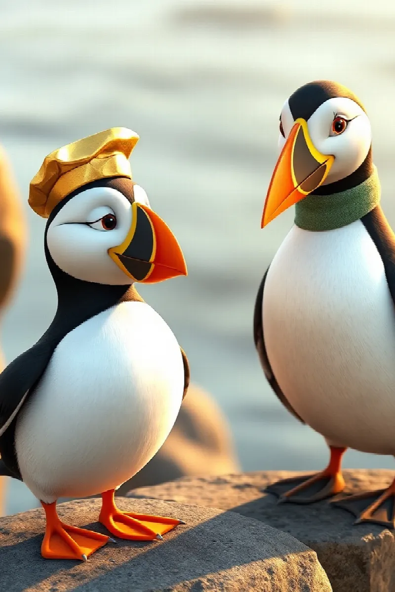 Picture 2 from the tale The Puffin's Paper Crown