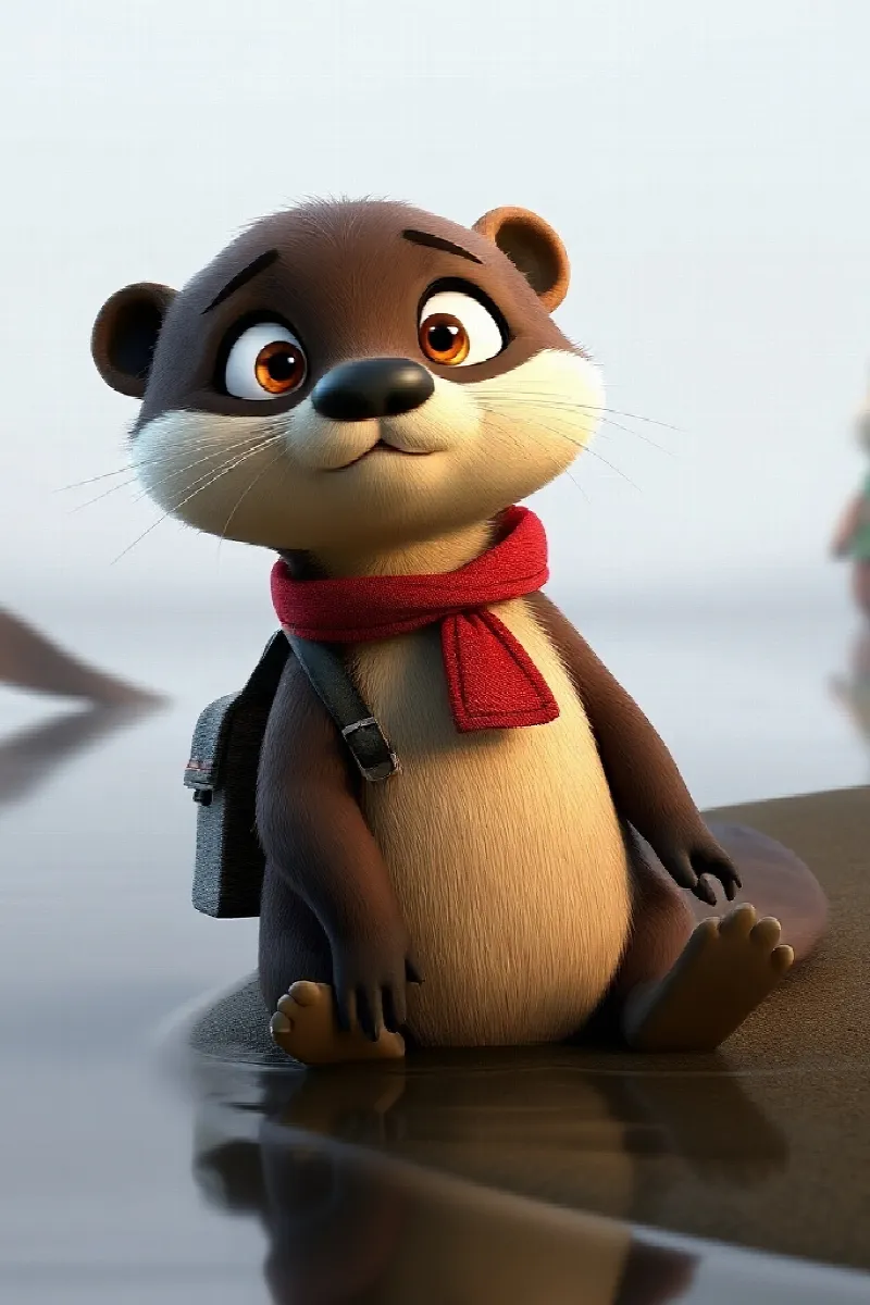 Picture 2 from the tale The Little Otter's Letter