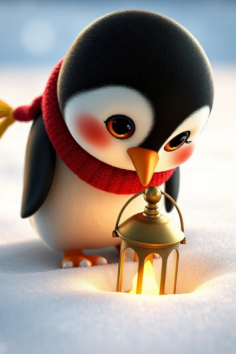 Küçük Penguenin Feneri masalından 1. resim