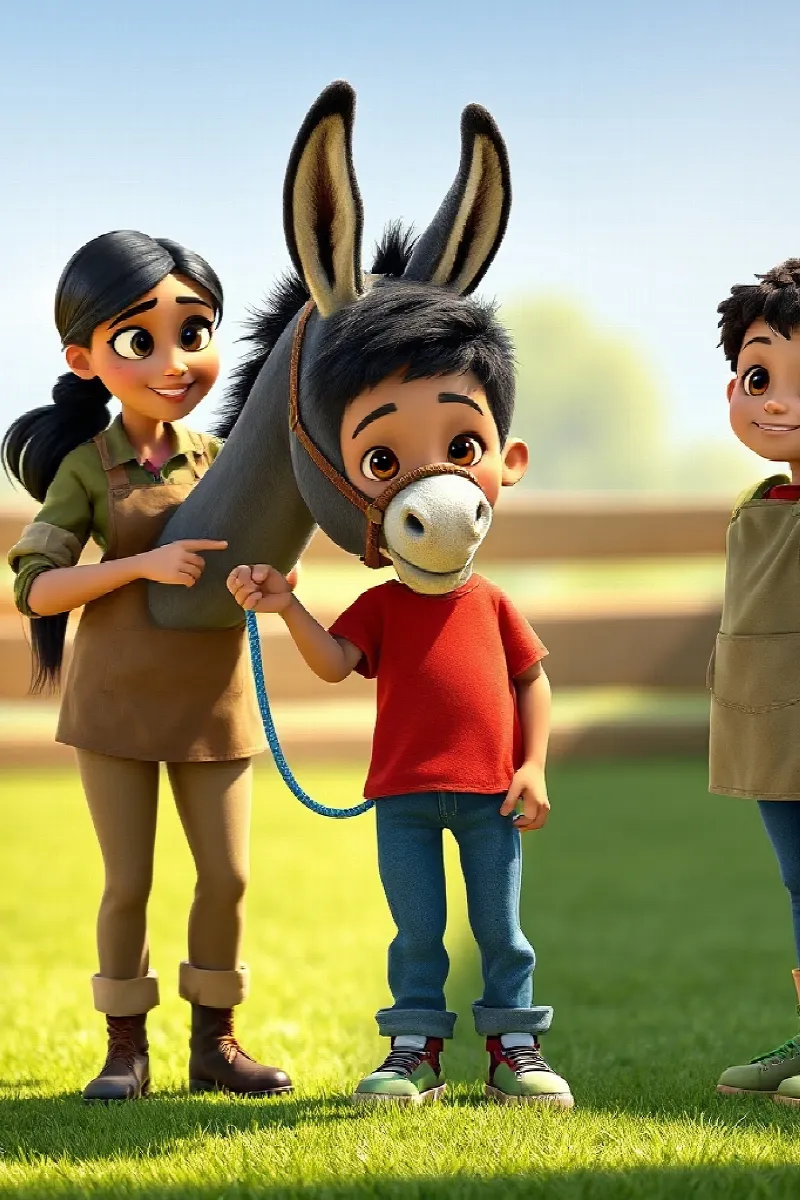 Picture 2 from the tale The Boy and the Donkey
