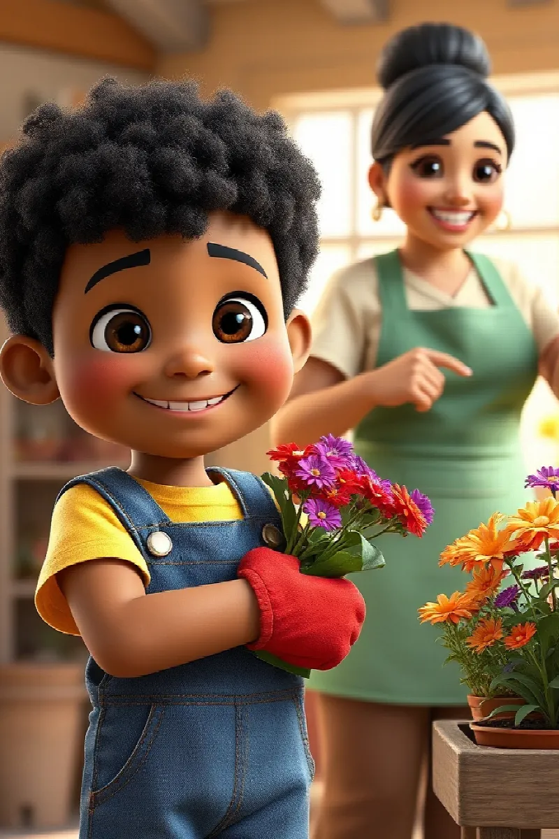 Picture 4 from the tale The Boy and the Hummingbird