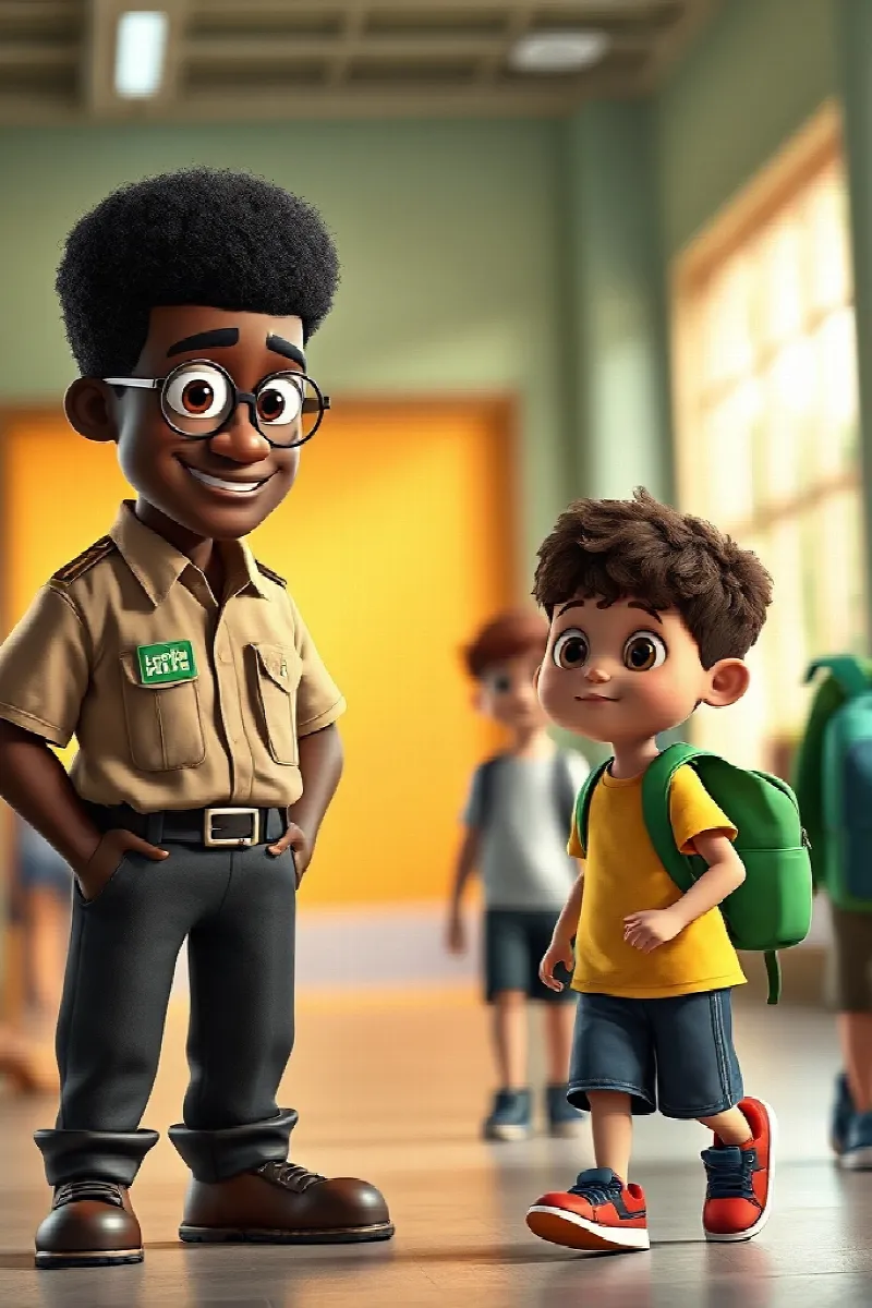 Picture 2 from the tale The Boy and the Little Gecko