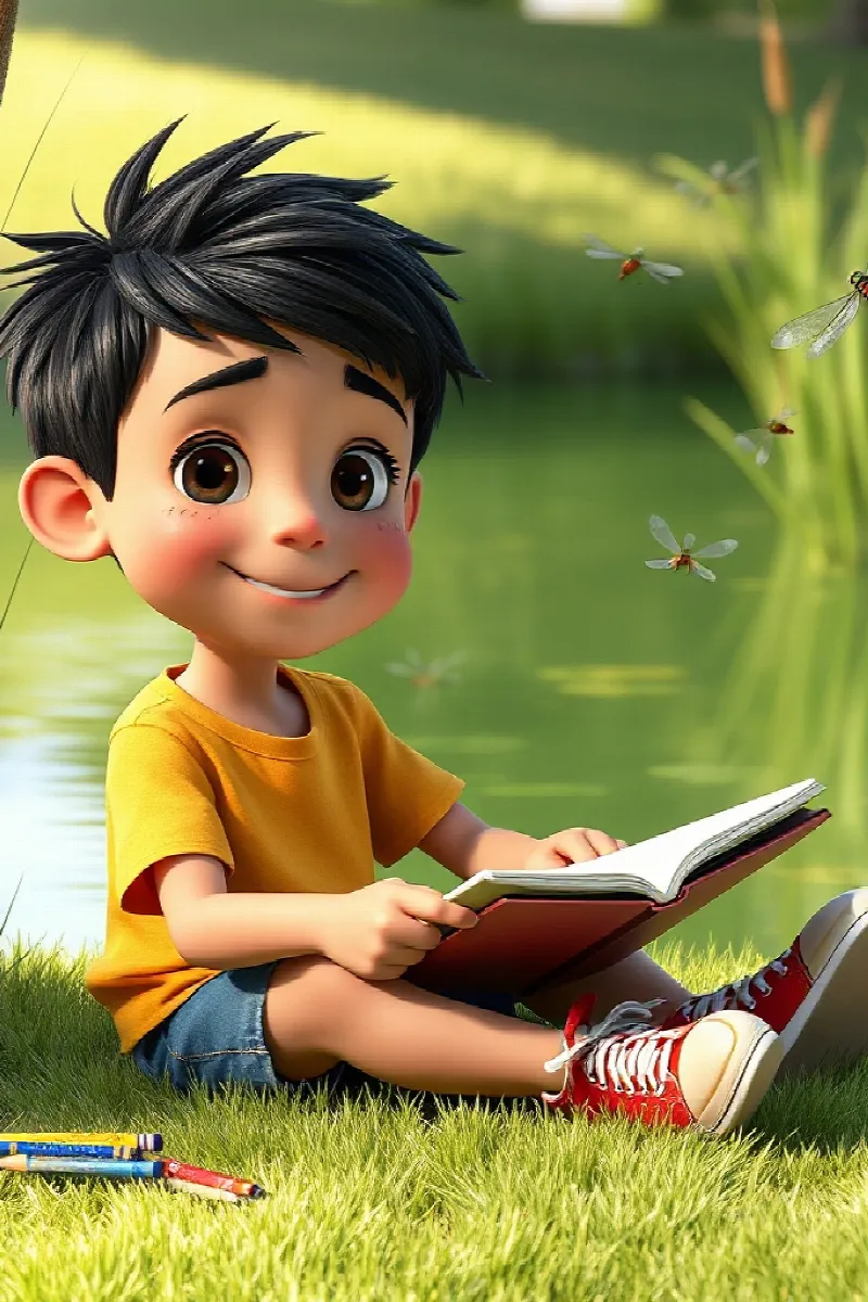 Picture 2 from the tale The Boy and the Little Heron