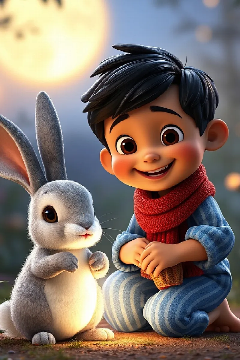Picture 4 from the tale The Boy and the Moon Rabbit