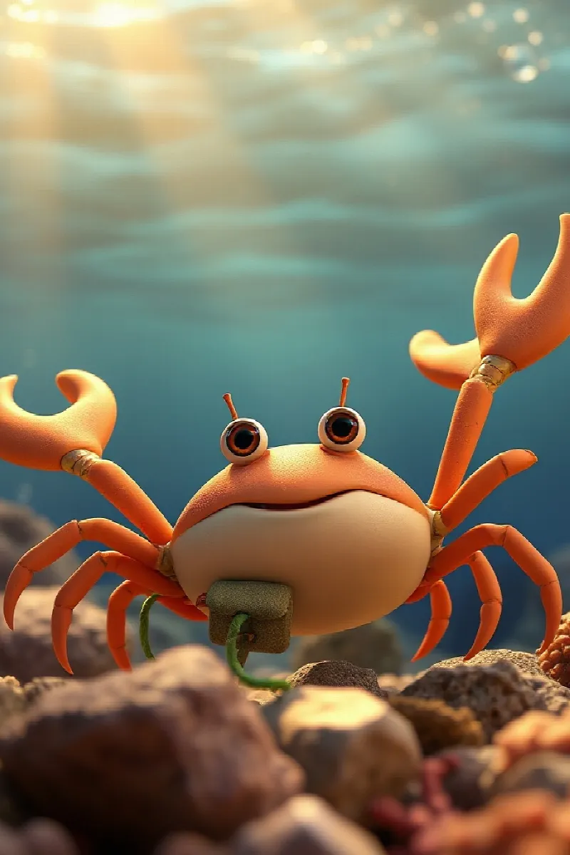 Picture 1 from the tale The Crab Who Built Bridges