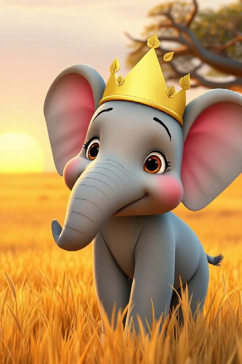 Picture 1 from the tale The Elephant's Paper Crown