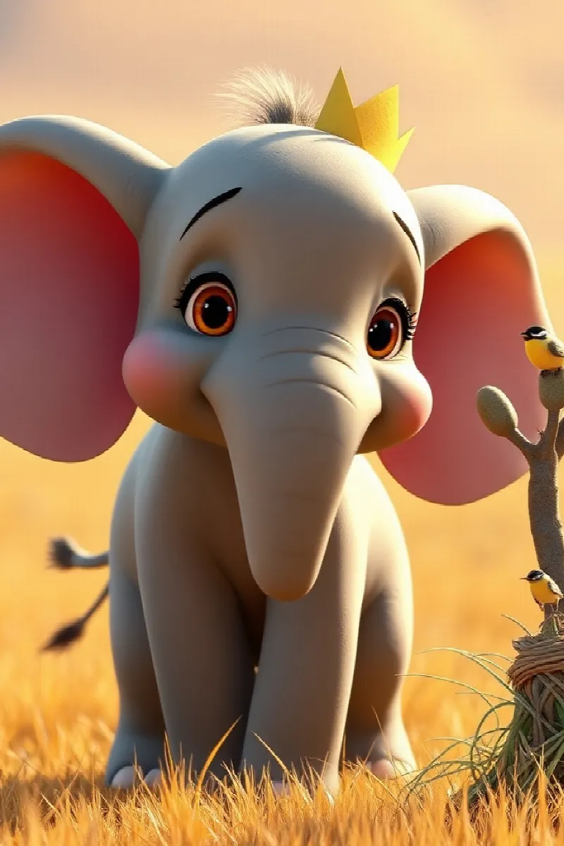 Picture 2 from the tale The Elephant's Paper Crown