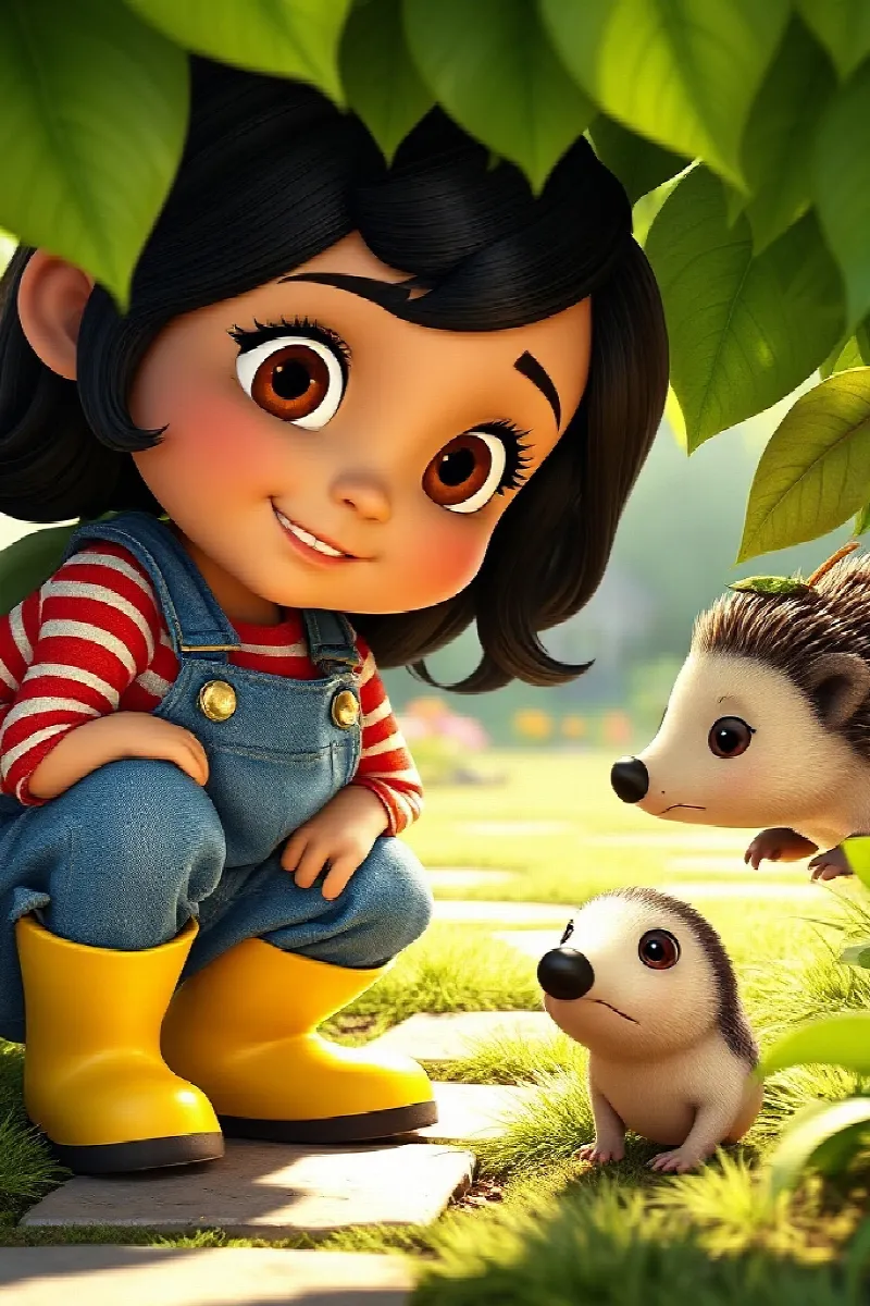 Picture 1 from the tale The Girl and the Hedgehog