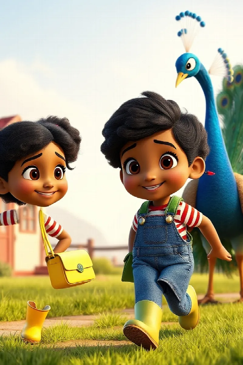 Picture 1 from the tale The Girl and the Peacock