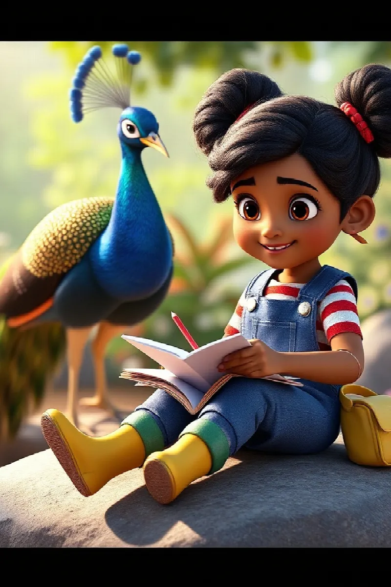 Picture 2 from the tale The Girl and the Peacock