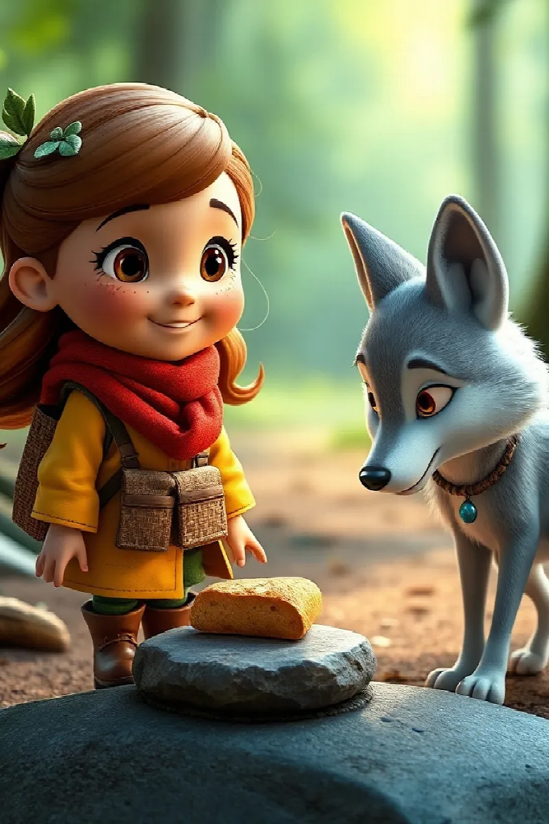 Picture 4 from the tale The Girl and the Silver Wolf