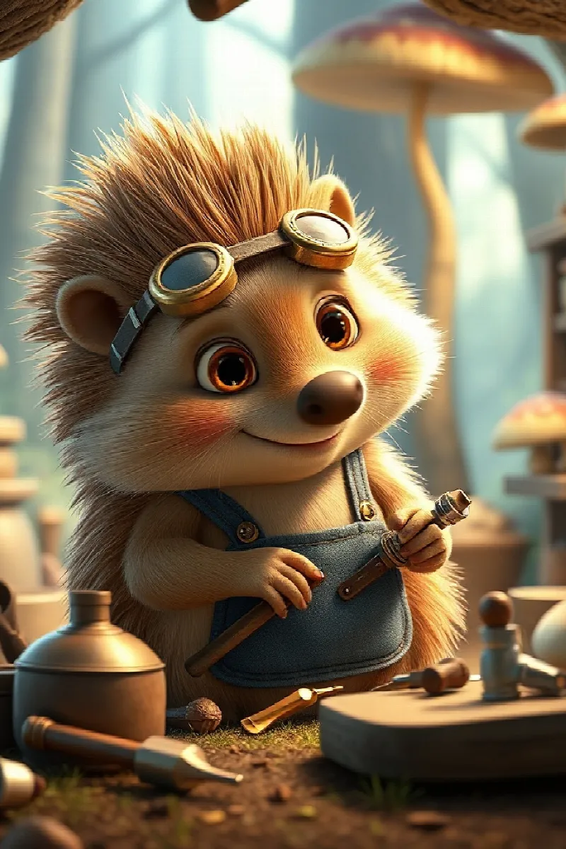 Picture 1 from the tale The Hedgehog's Tiny Train