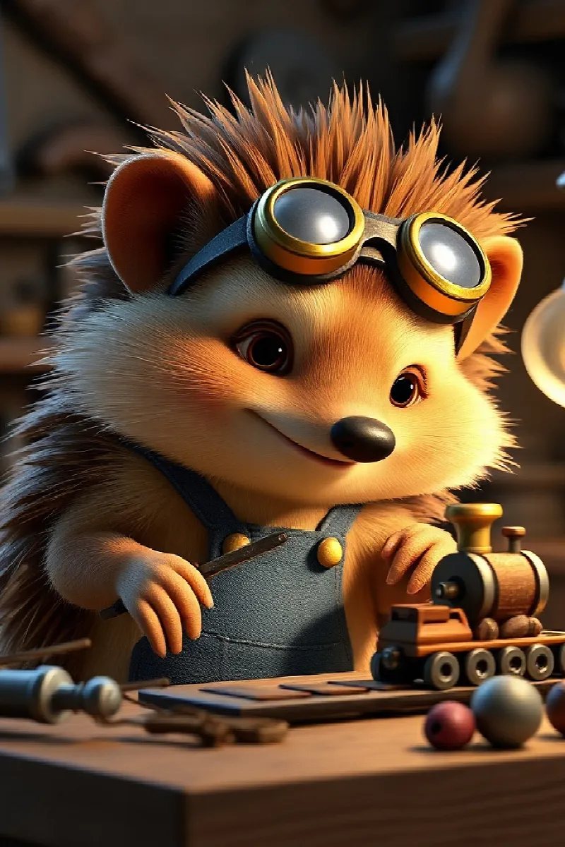 Picture 4 from the tale The Hedgehog's Tiny Train