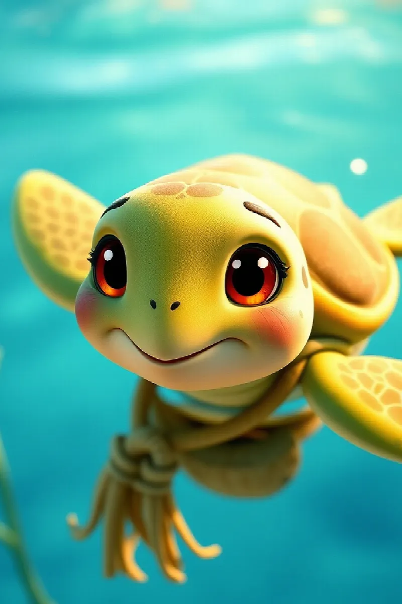 Picture 1 from the tale The Little Sea Turtle's Map
