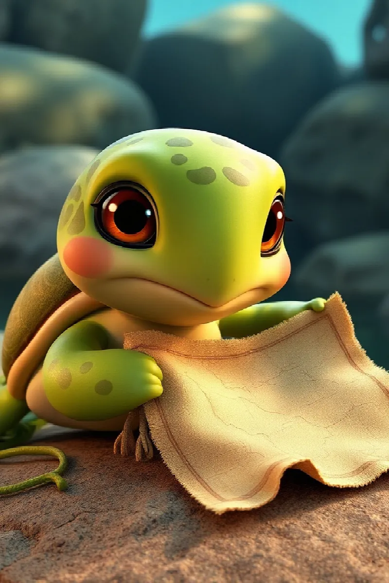 Picture 2 from the tale The Little Sea Turtle's Map