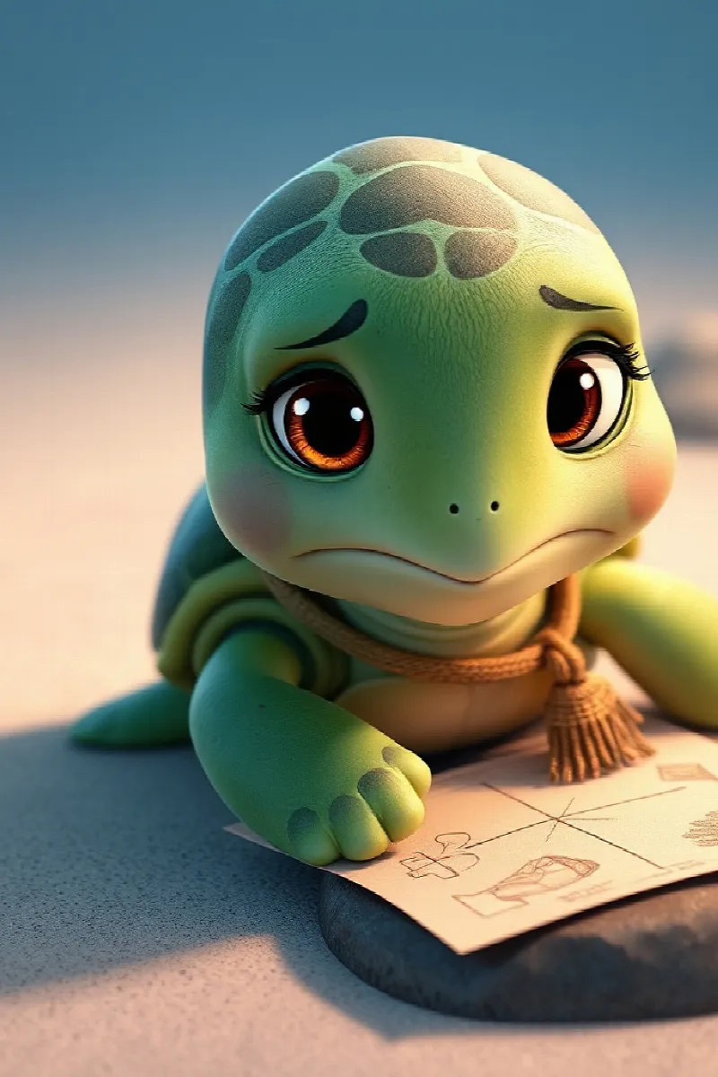 Picture 3 from the tale The Little Sea Turtle's Map