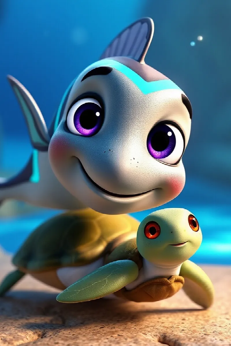 Picture 4 from the tale The Little Sea Turtle's Map