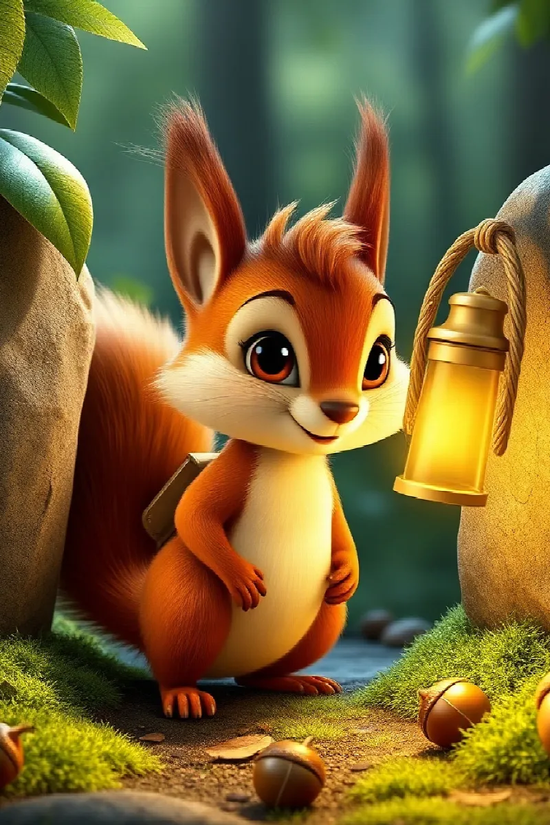 Picture 2 from the tale The Squirrel's Golden Lantern