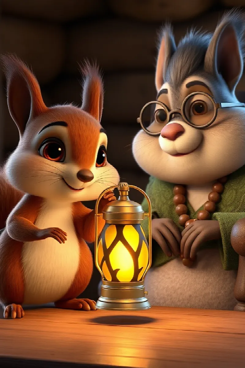 Picture 4 from the tale The Squirrel's Golden Lantern