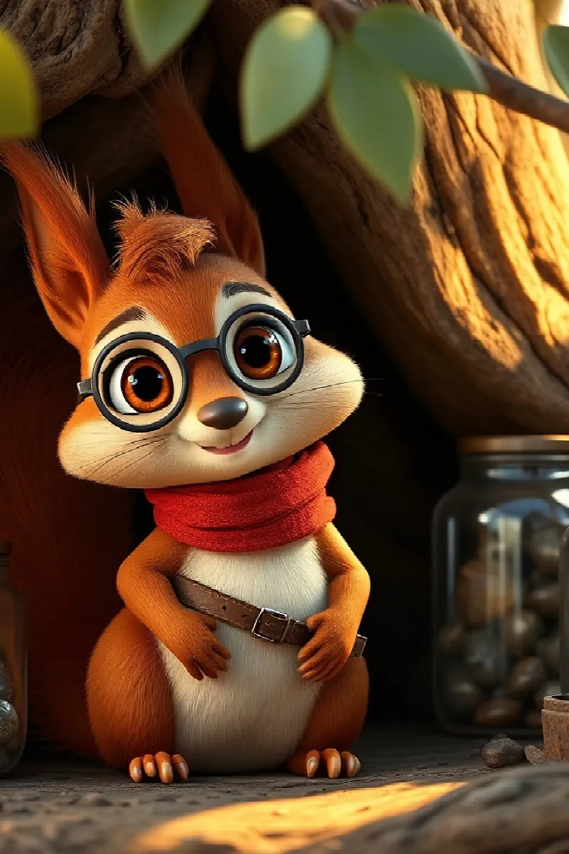 Picture 1 from the tale The Squirrel's Telescope