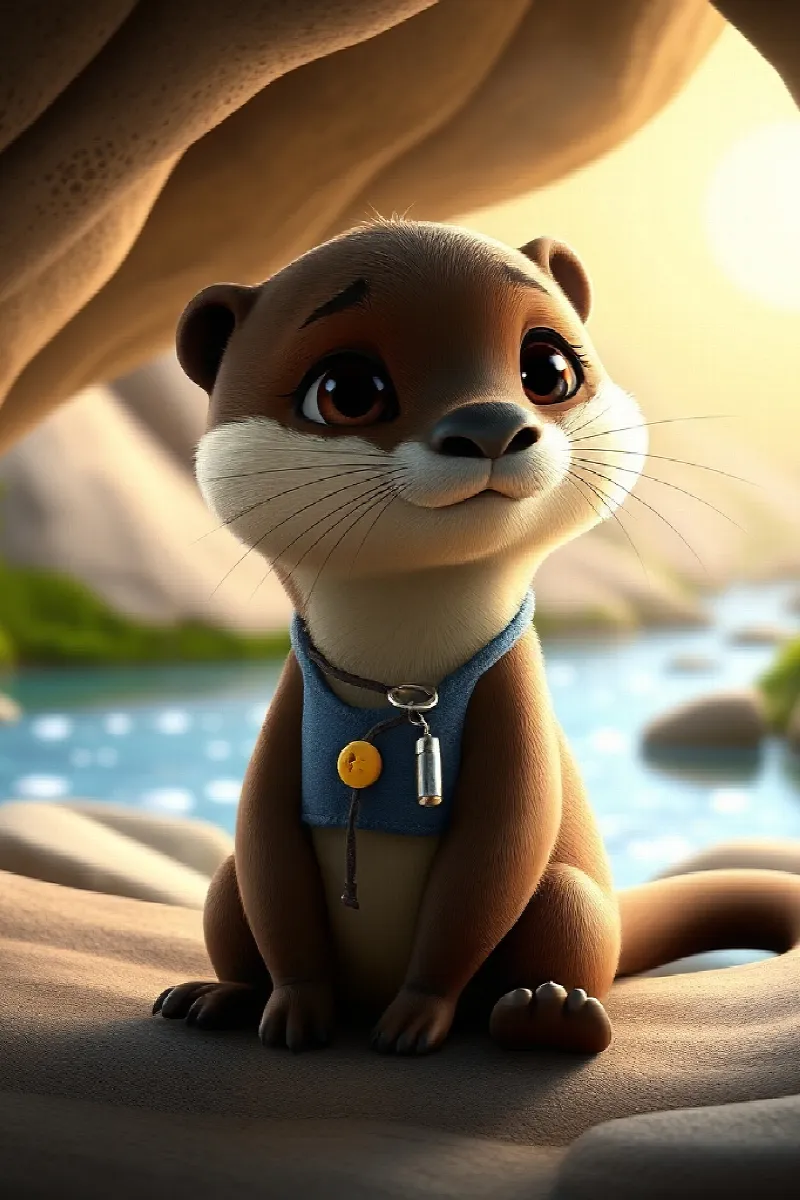 Picture 1 from the tale The Little Otter's School