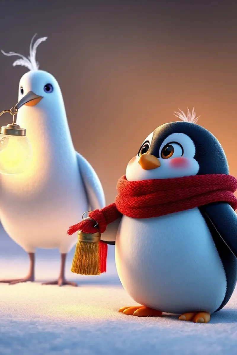Picture 4 from the tale The Little Penguin's Lantern