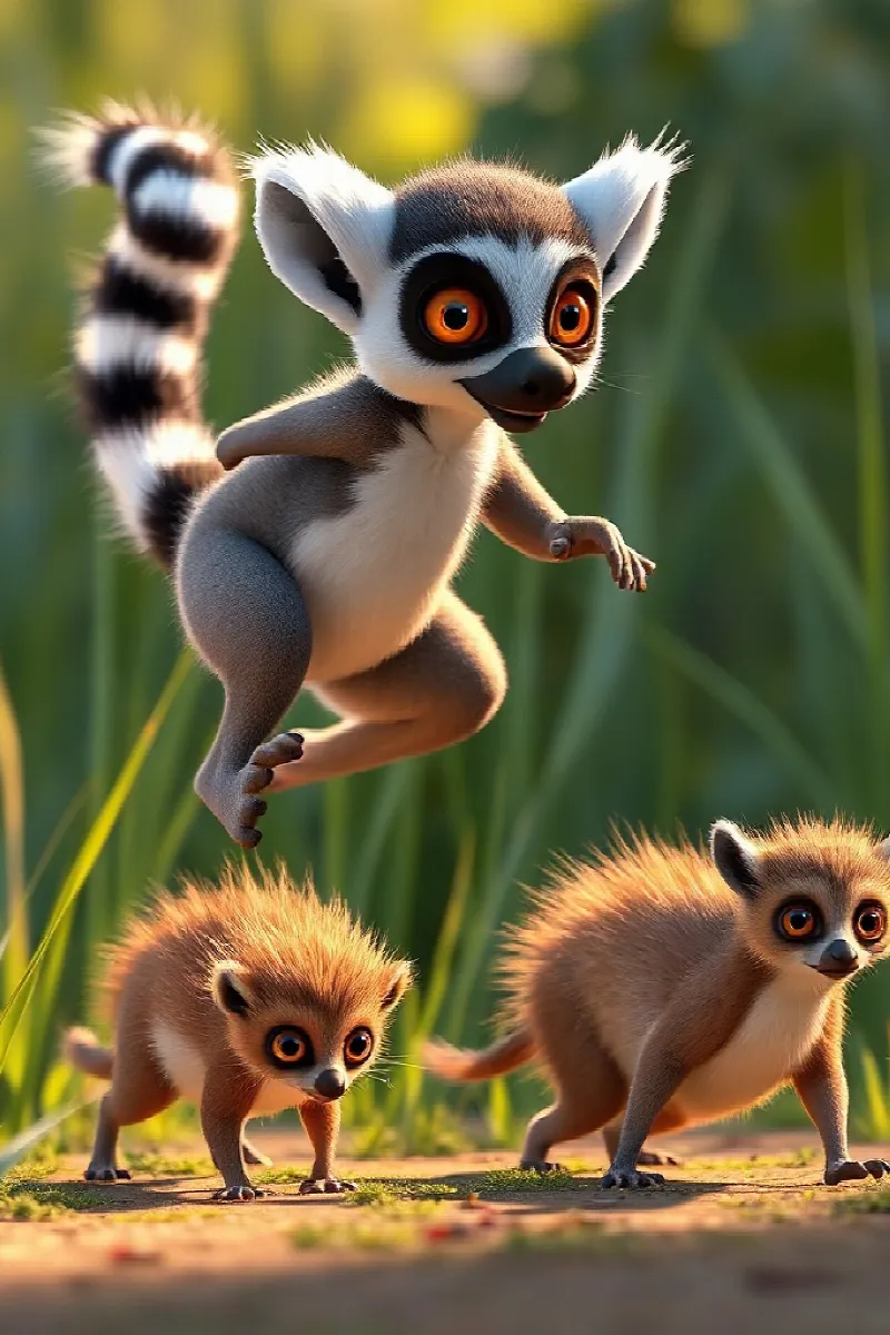 Küçük Lemurun Arkadaşı masalından 4. resim