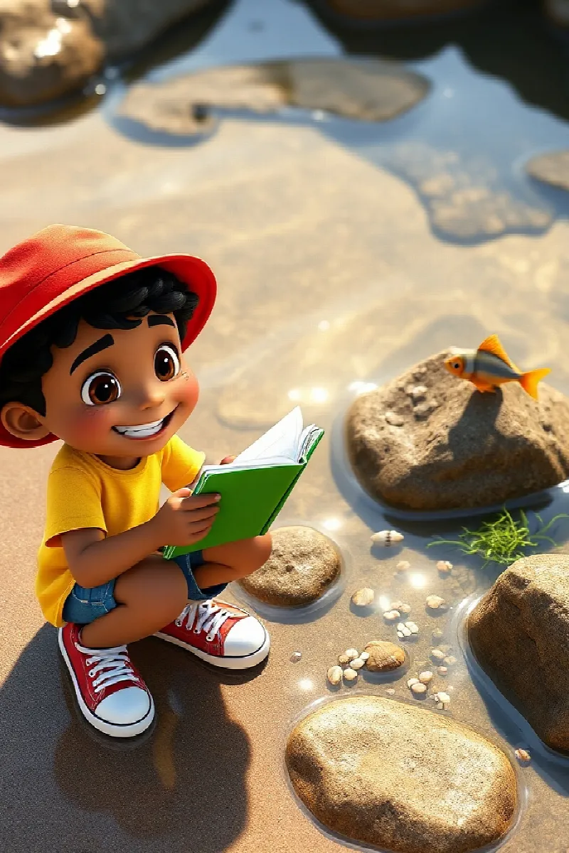Picture 2 from the tale The Boy and the Little Crab