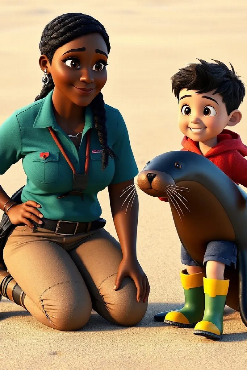 Picture 4 from the tale The Boy and the Sea Lion