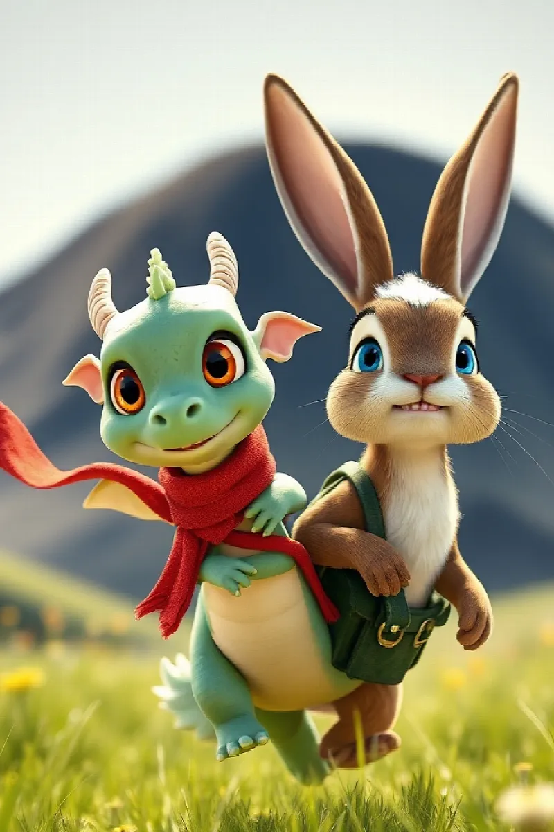 Picture 3 from the tale The Dragon and the Rabbit
