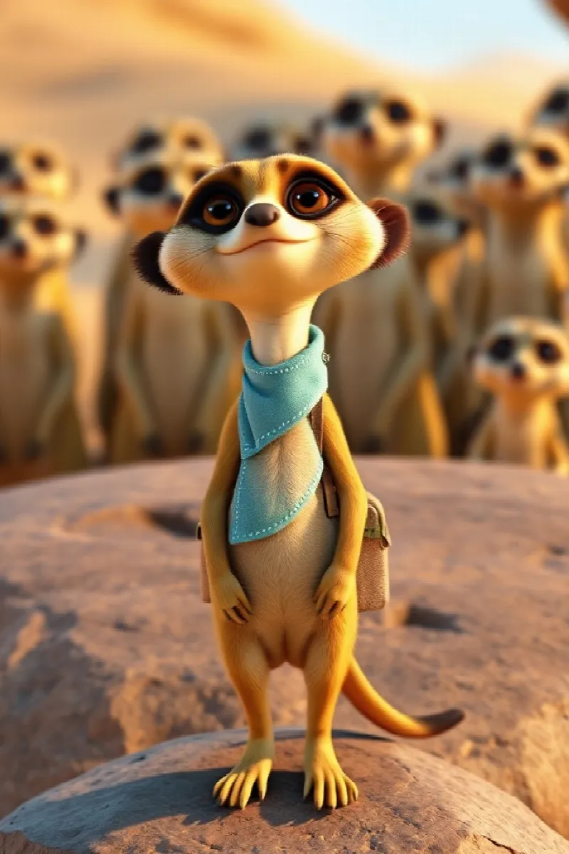 Picture 2 from the tale The Little Meerkat's Flag