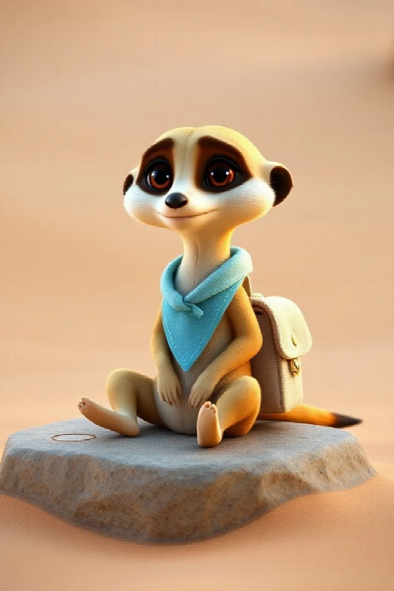 Picture 3 from the tale The Little Meerkat's Flag