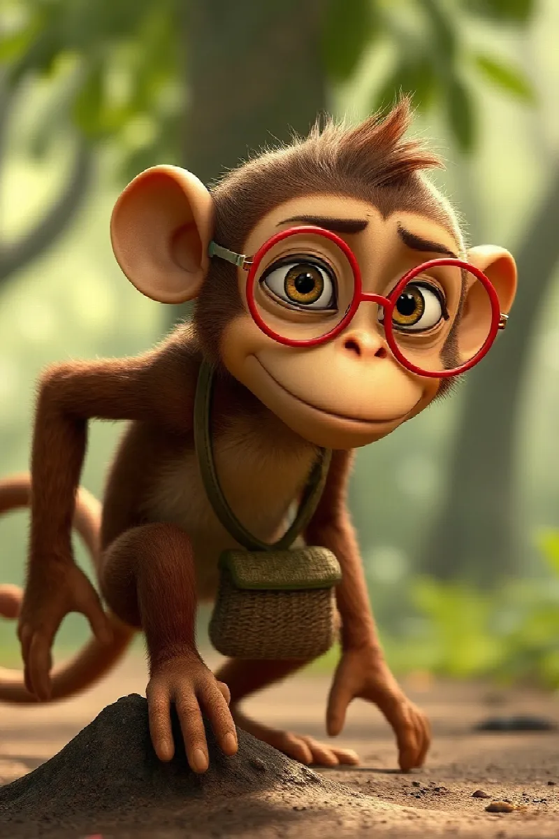 Picture 3 from the tale The Monkey's Missing Glasses